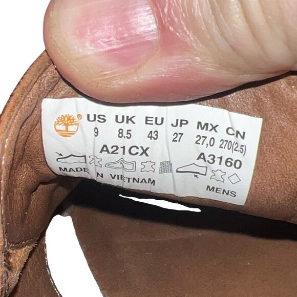 Timberland Men’s Sz 9M Tauk Point Moc Toe Derby Russet Brown
